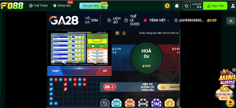 2 sảnh cược chọi gà FO88 