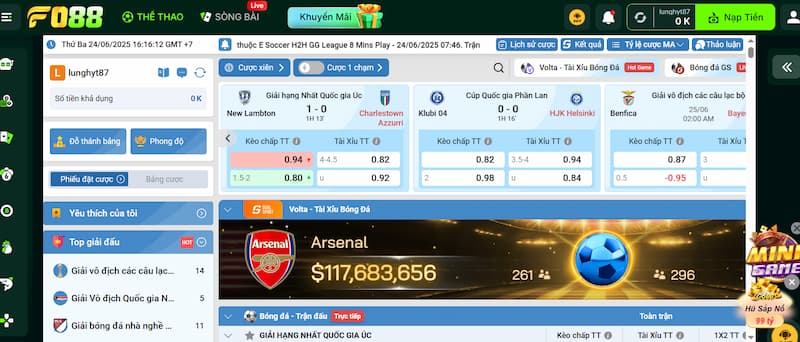 Các bước đặt cược thể thao 