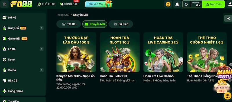 ưu đãi nổ hũ giá trị 